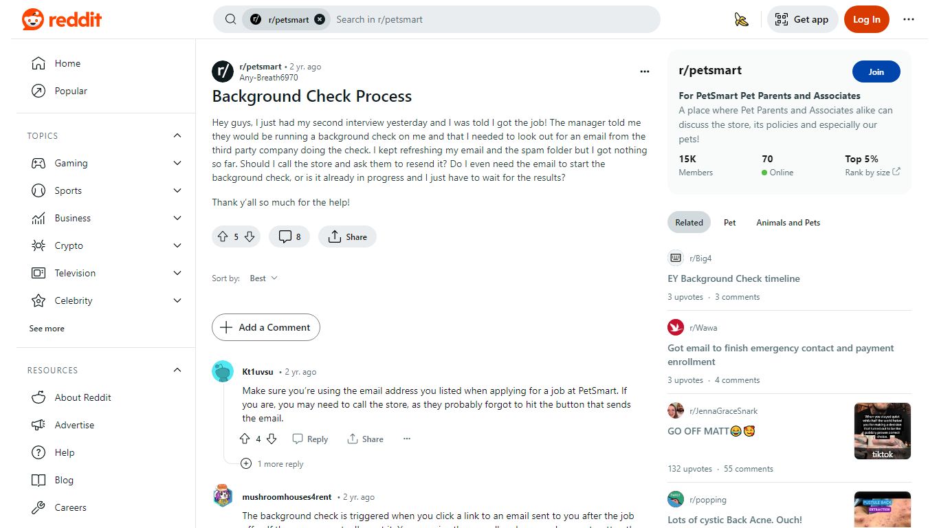 Background Check Process : r/petsmart - Reddit